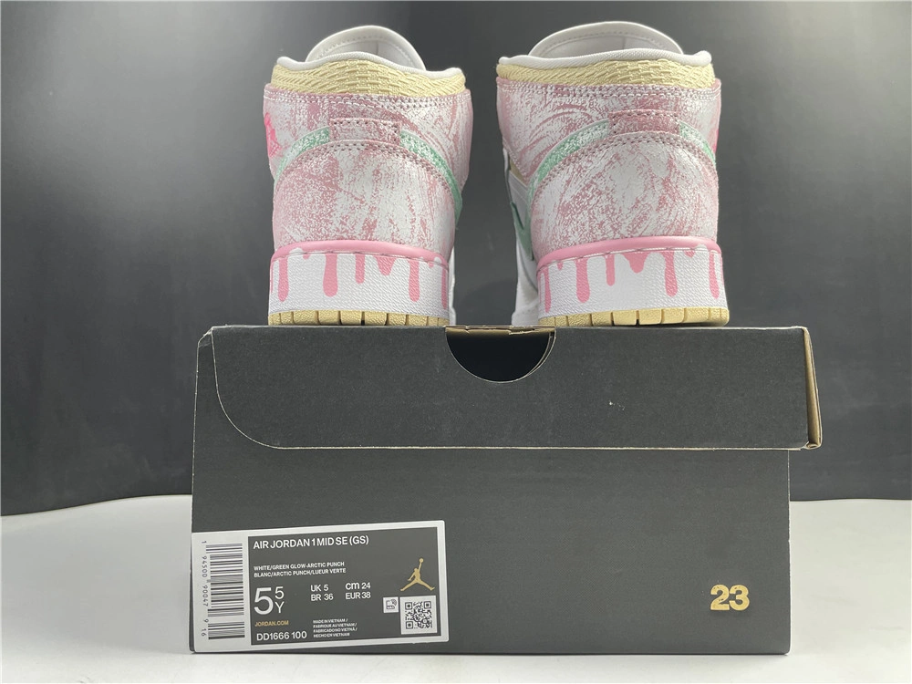 Jordan1 Mid Paint Drip DD1666- Youthful 3729